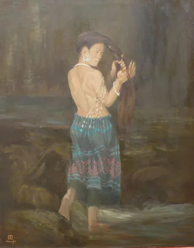 To bathe in the stream 2