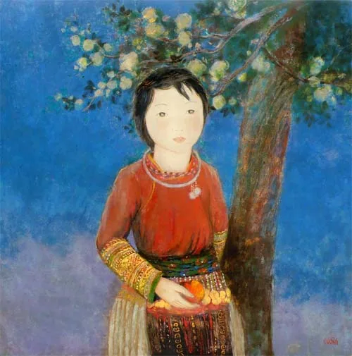 Little girl with an apple – Nguyen Tuan Cuong
