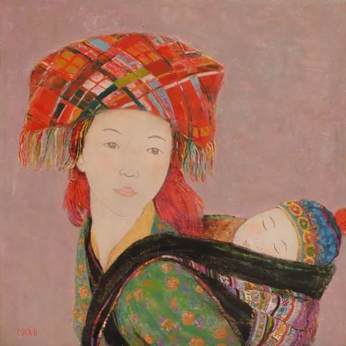 Sleeping on the back of mother – Nguyen Tuan Cuong