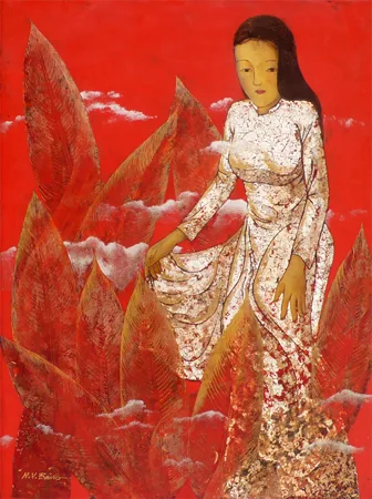 Lady in long dress