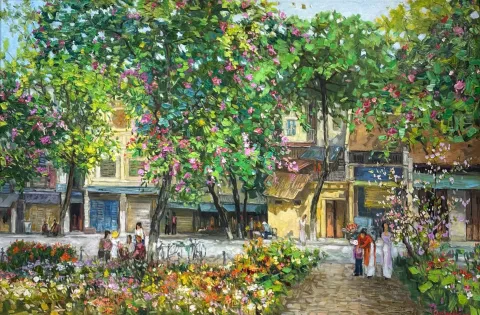 Hanoi Old Quarter in Spring