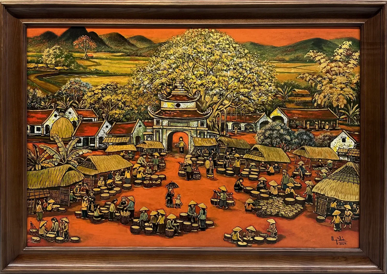 “Countryside Market” by Nguyen Quang Duc – A Vibrant Glimpse of Rural Vietnam